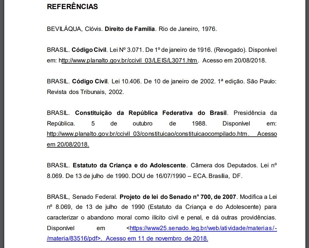 Exemplos de referências bibliográficas ABNT