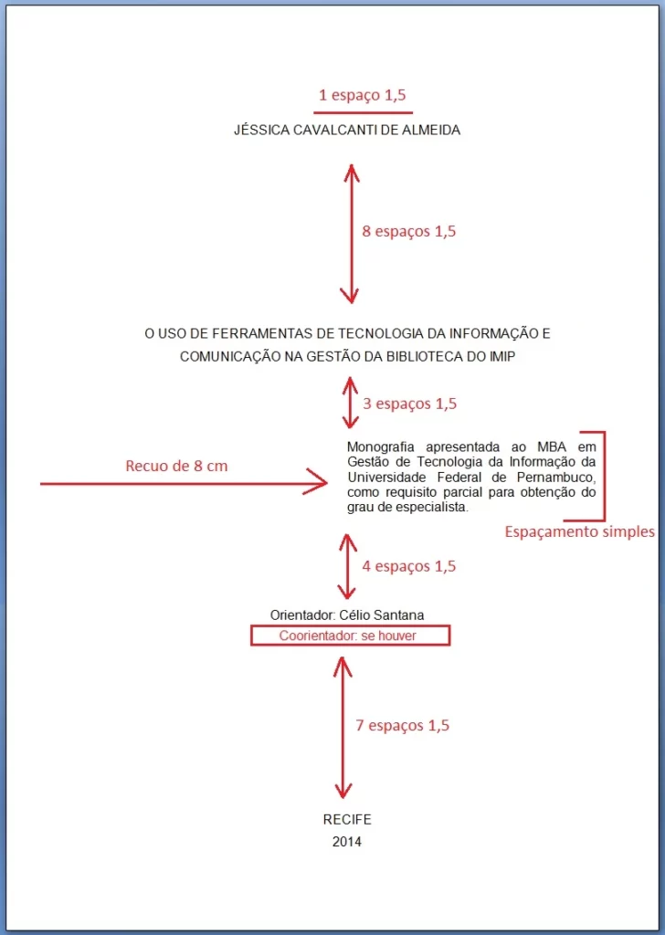 Modelo de Folha de Rosto ABNT para Download: Word, doc e PDF